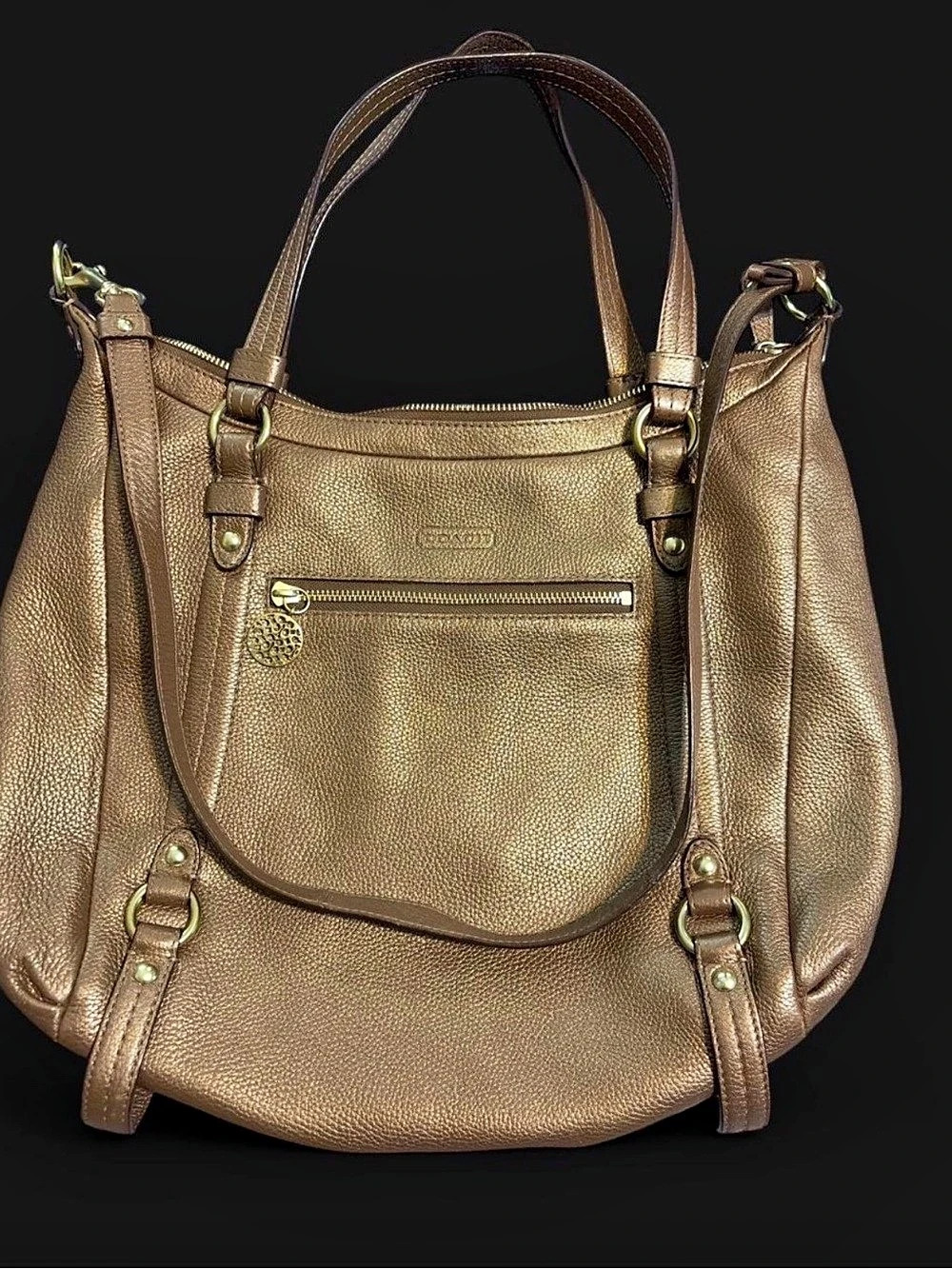 Coach Madison Leather Shoulder Bag in Brown